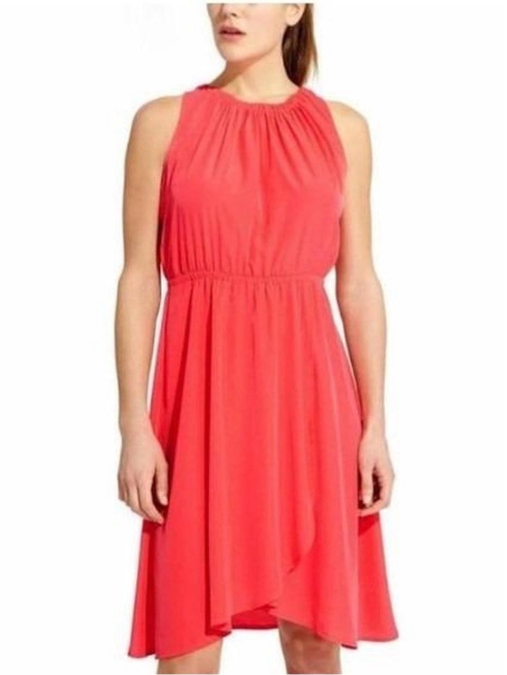 Vibrant coral Athleta sleeveless dress